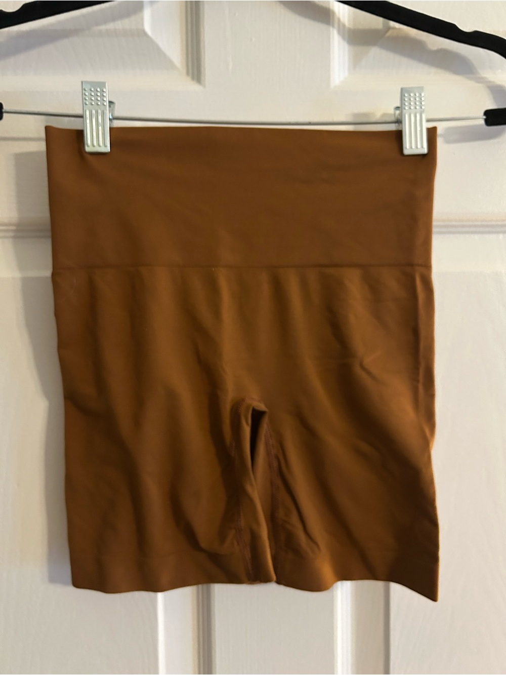 SKIMS High-Waist Bike Shorts in Chestnut Brown